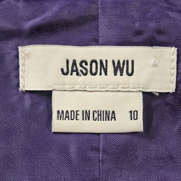 Designer Jason Wu Purple Satin Sleeveless Tailored Vest 10 Quiet Luxury Boho - Picture 3 of 14